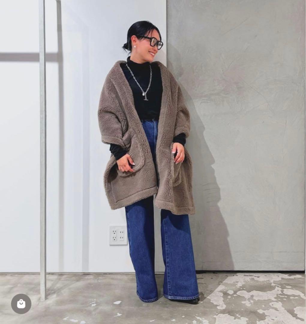 【新品未使用 タグ付き】HAINT⭐️ ハウント ボアストール　ダークベージュ