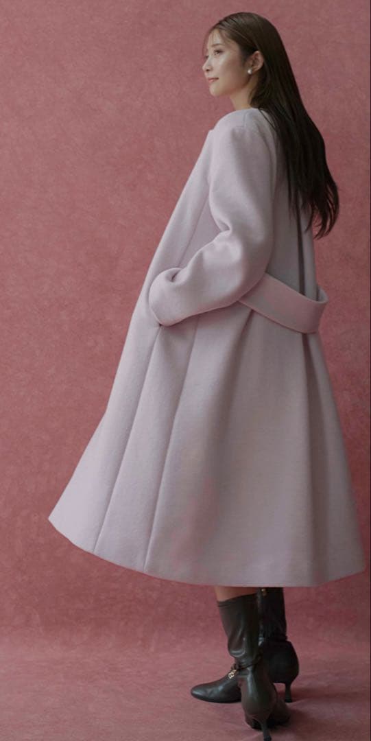 CELFORD カシミヤ混ノーカラーコート