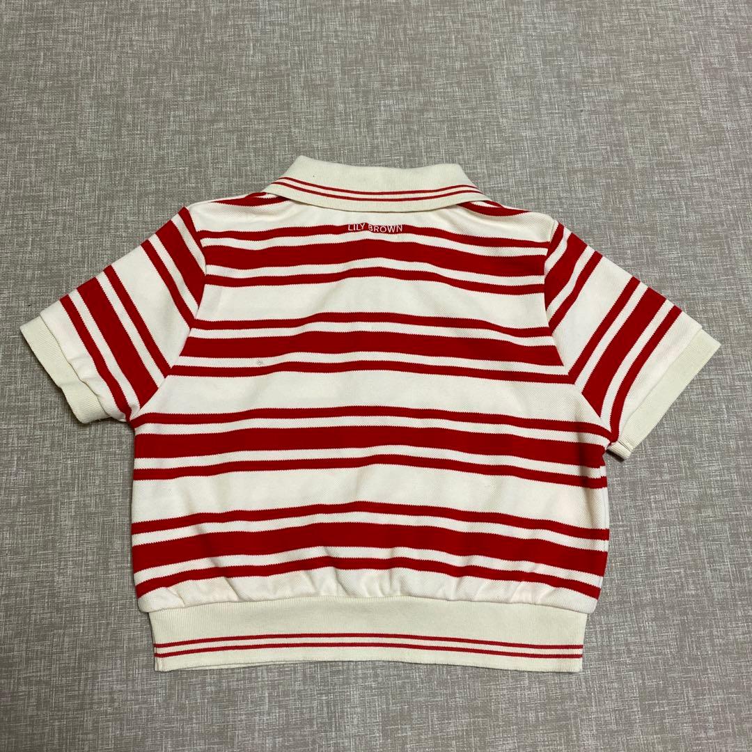 LILY BROWN×MARY QUANT クロップドリボンポロシャツ