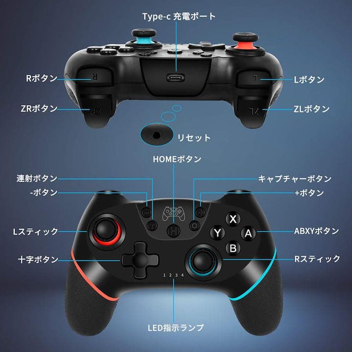 【2020 最新版】Switch コントローラー プロコン ワイヤレス二個セット
