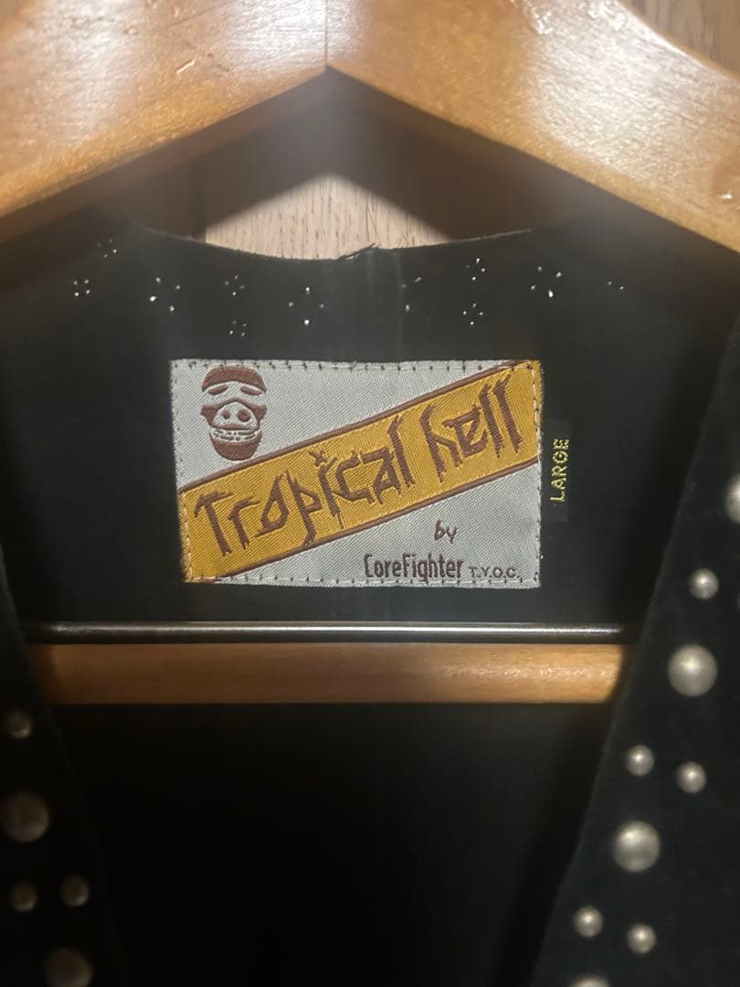【コアファイター】レザーベスト　Lサイズ　アメリカ製