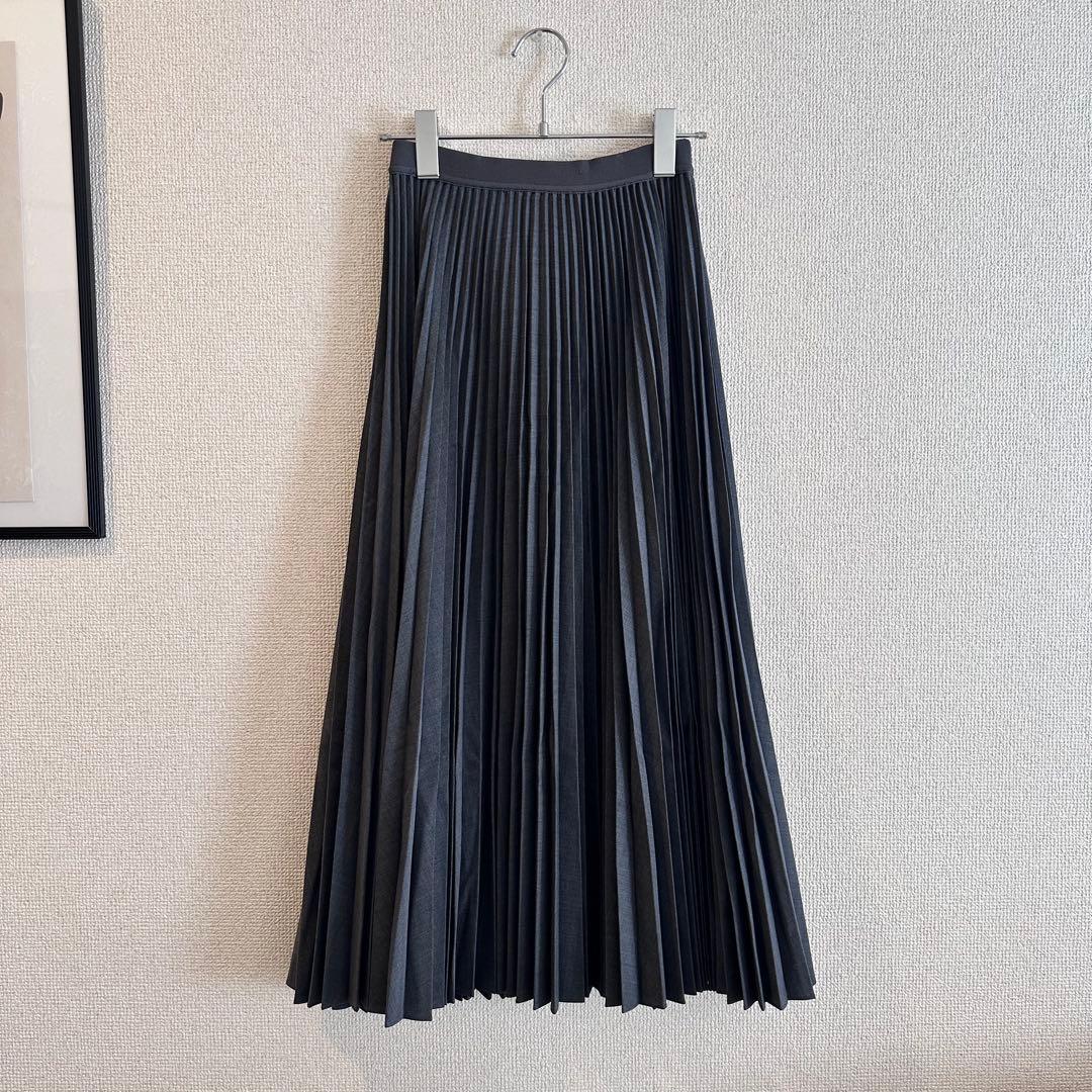 【美品】お値下げ❗️25AWセオリー/プリーツスカート チャコールグレー XS