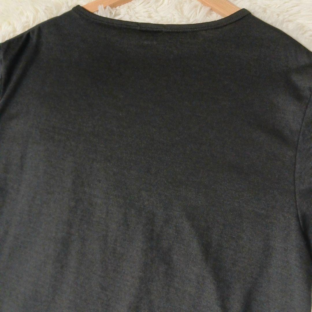 極美品★LIDNM MERINO WOOL BOX TEE BLACK