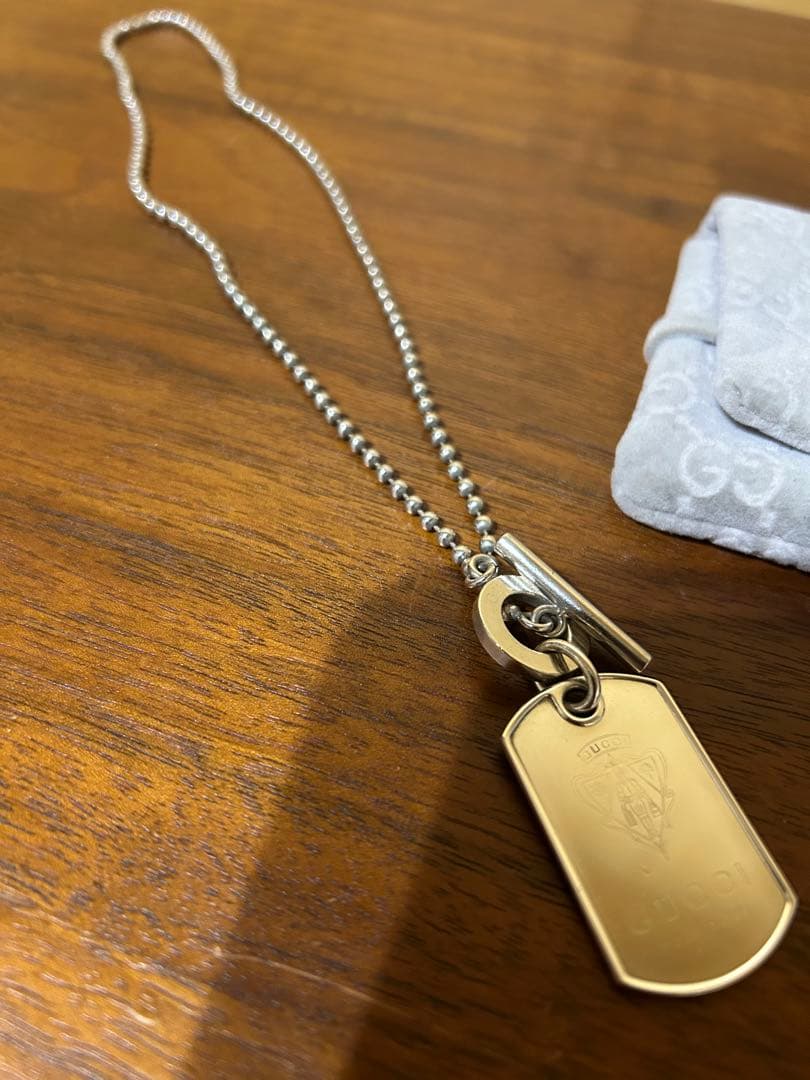 GUCCI グッチ ドッグタグ ネックレス シルバー925 美品