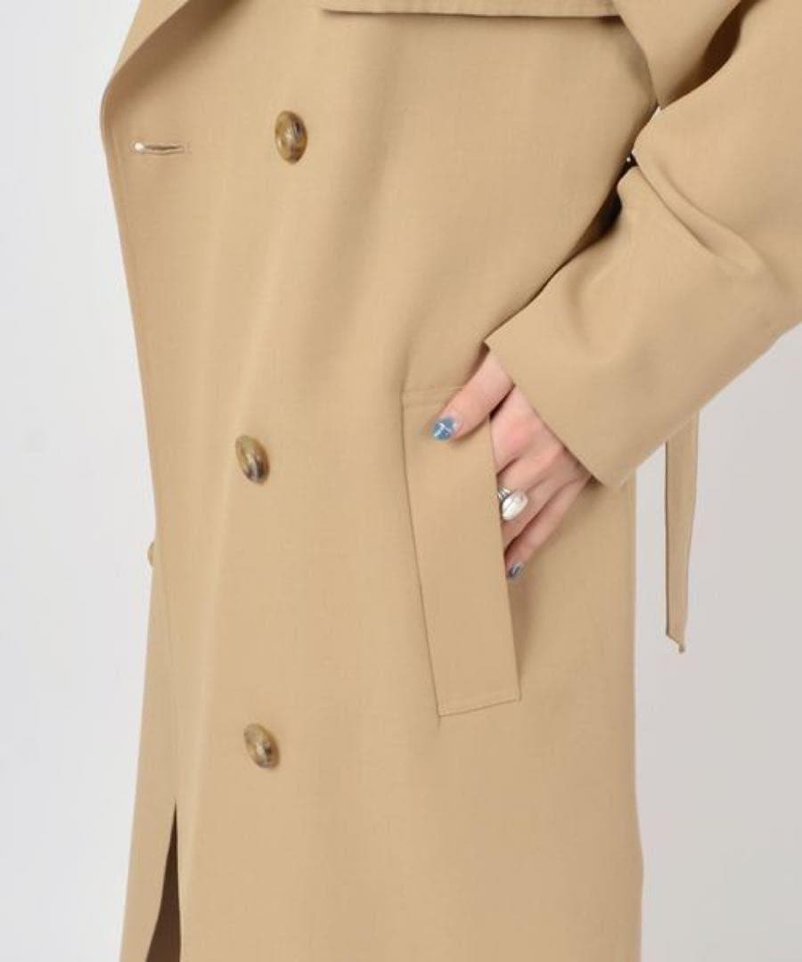 ゆり　SHIPS シップスビッグロングトレンチコート定価3万円