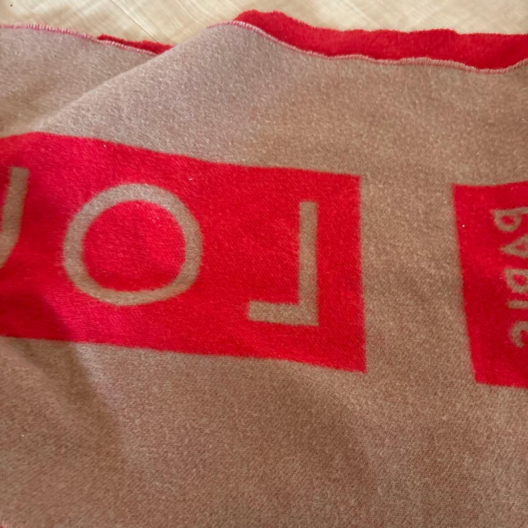 最終SALE LOUIS VUITTON カシミヤ マフラー レッド/キャメル