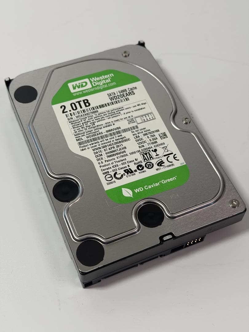 WD WD20EARS 2TB　5本セット