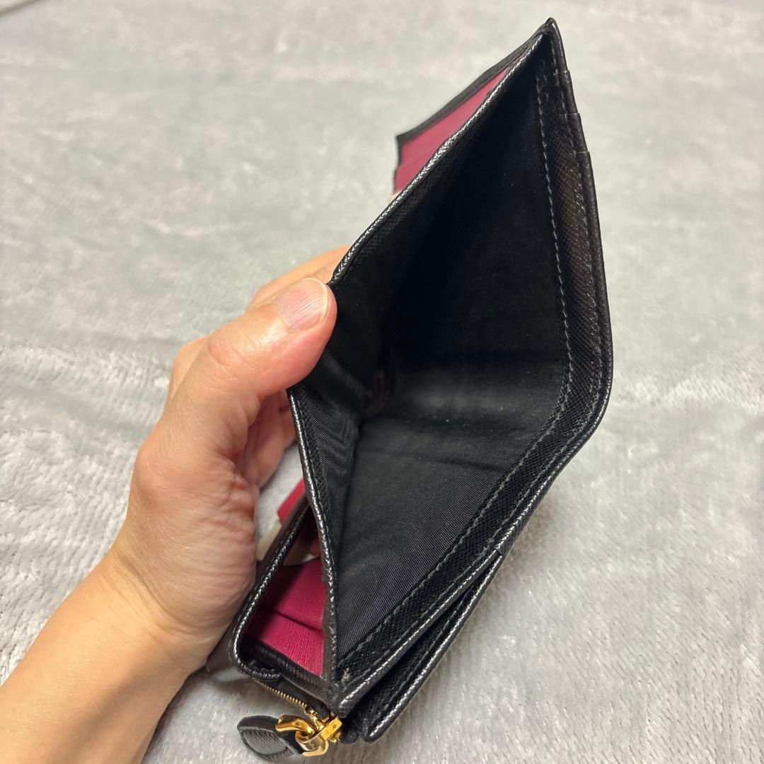 puerさま♡ PRADA サフィアーノレザー 二つ折り財布 マルチカラー