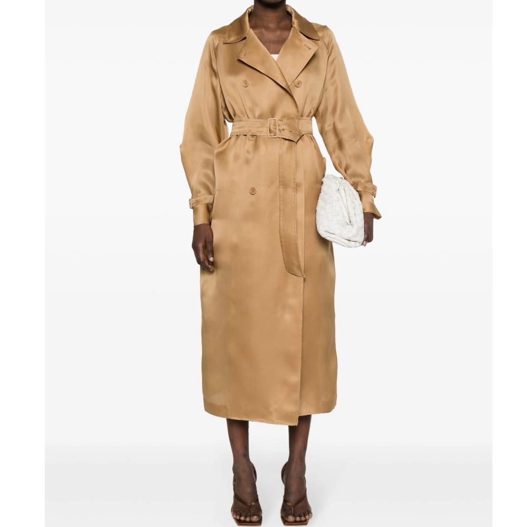 【1回短時間着用】MAX MARA シルク トレンチコート【タキマキ表紙着用】