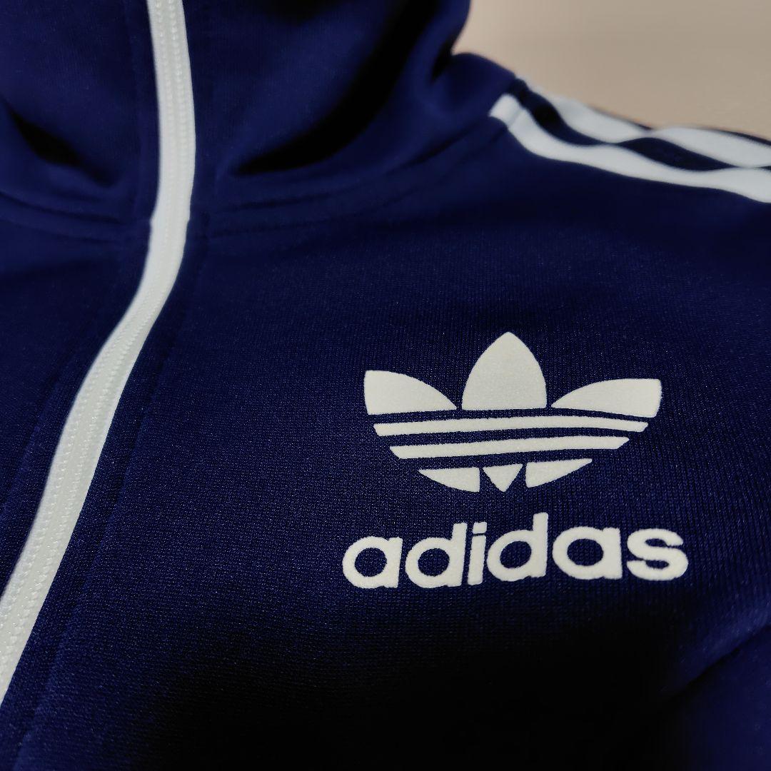 adidas アディダス　ジャージ ワンピース トラックジャケット　ネイビー