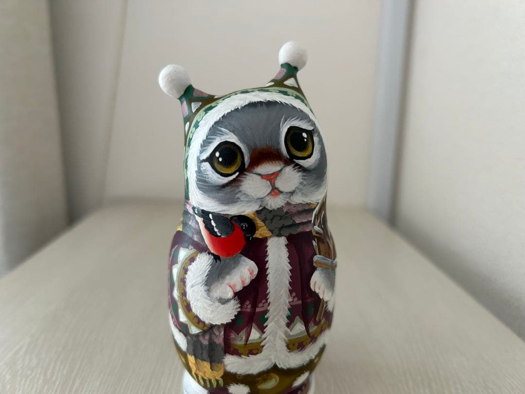 最終値下げ　スヴェトラーナニコラエワ 猫のマトリョーシカ 3個セット