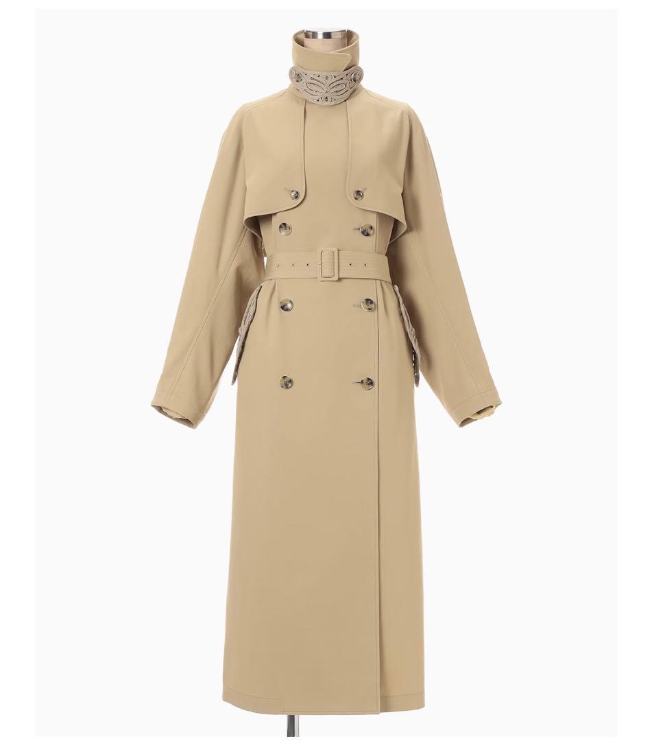 ジャケット・アウター Cording Embroidery Detailed Trench Coat
