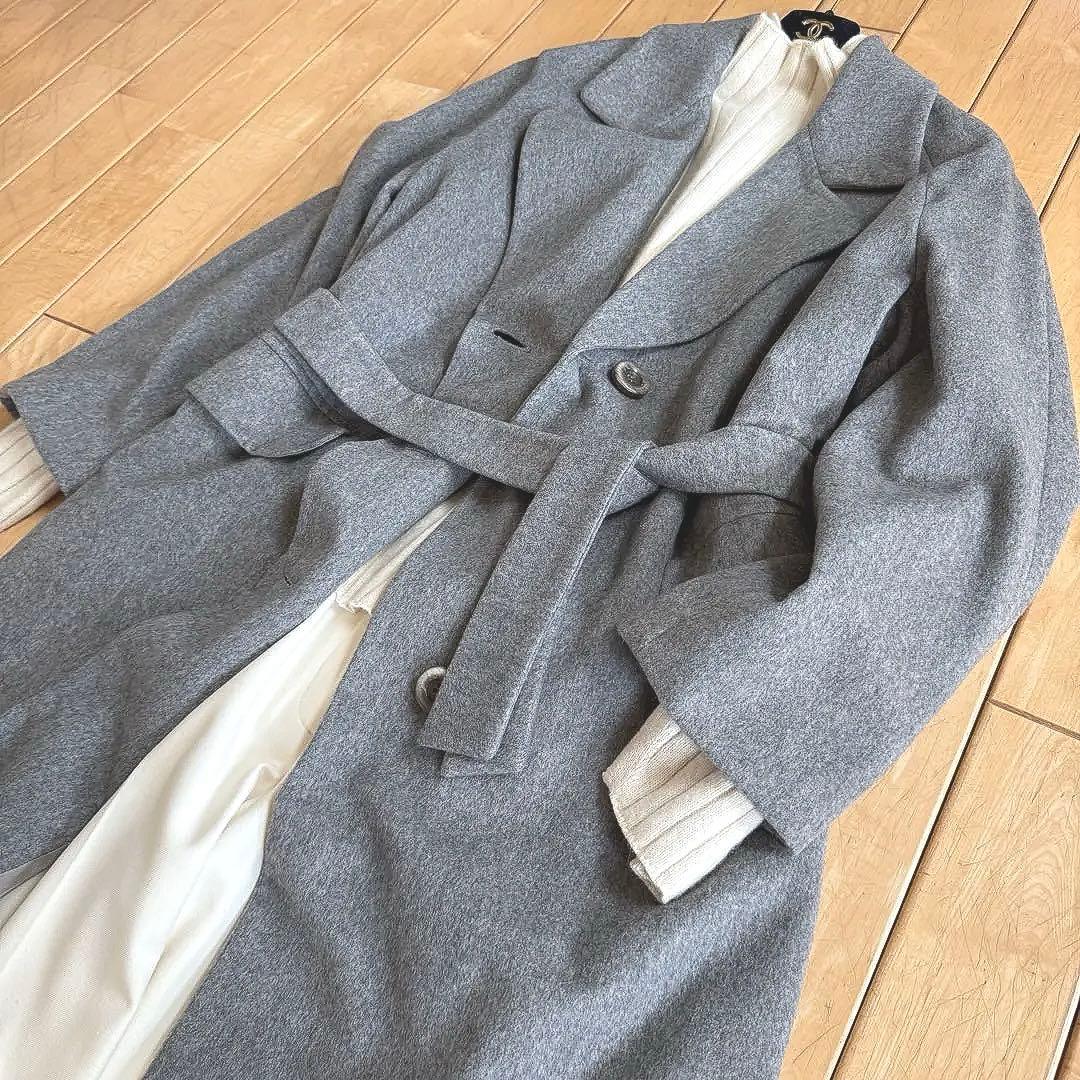美品❗️イタリア製ピュアカシミヤ　ロングコート