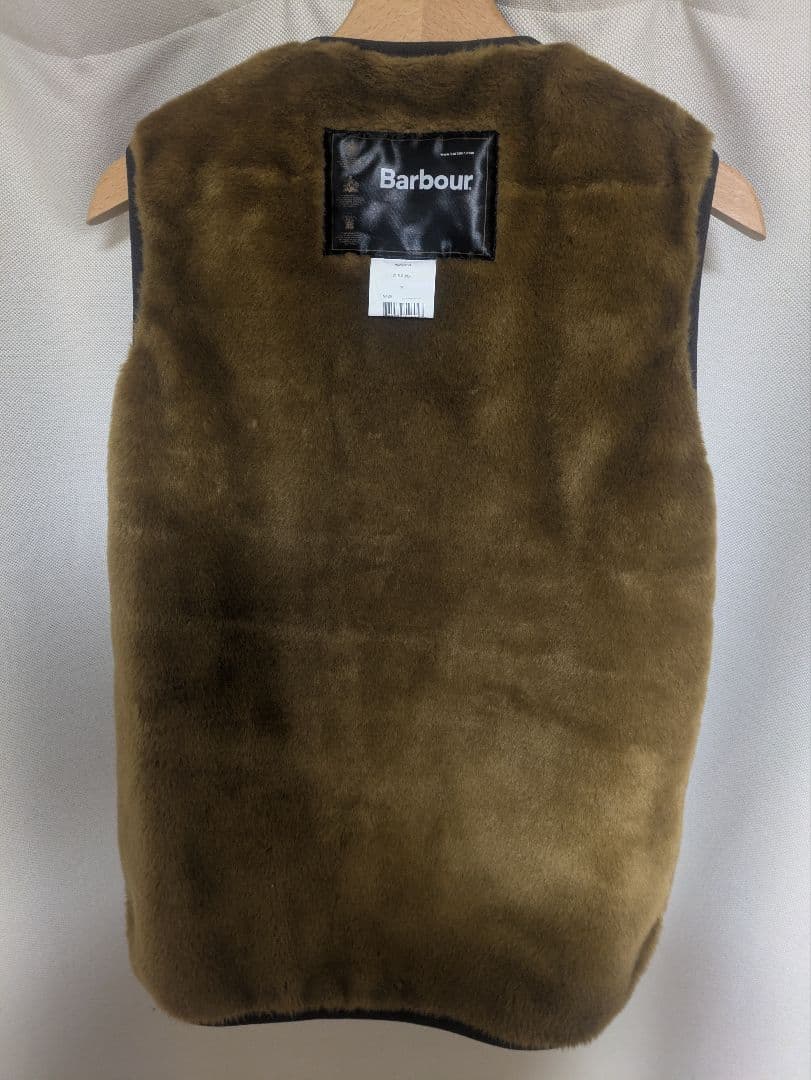 【S】Barbour SLR LINER ベスト 32 ブラウン