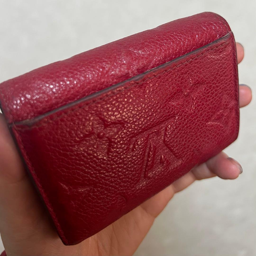 ルイ・ヴィトン 三つ折り財布 赤