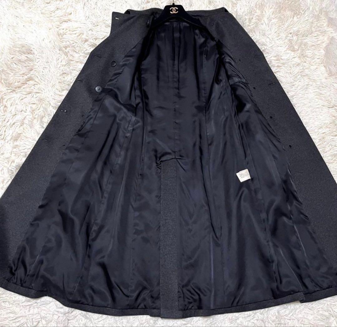 ANAYI ロングコート カシミヤ100% Iライン Aライン ダークグレー