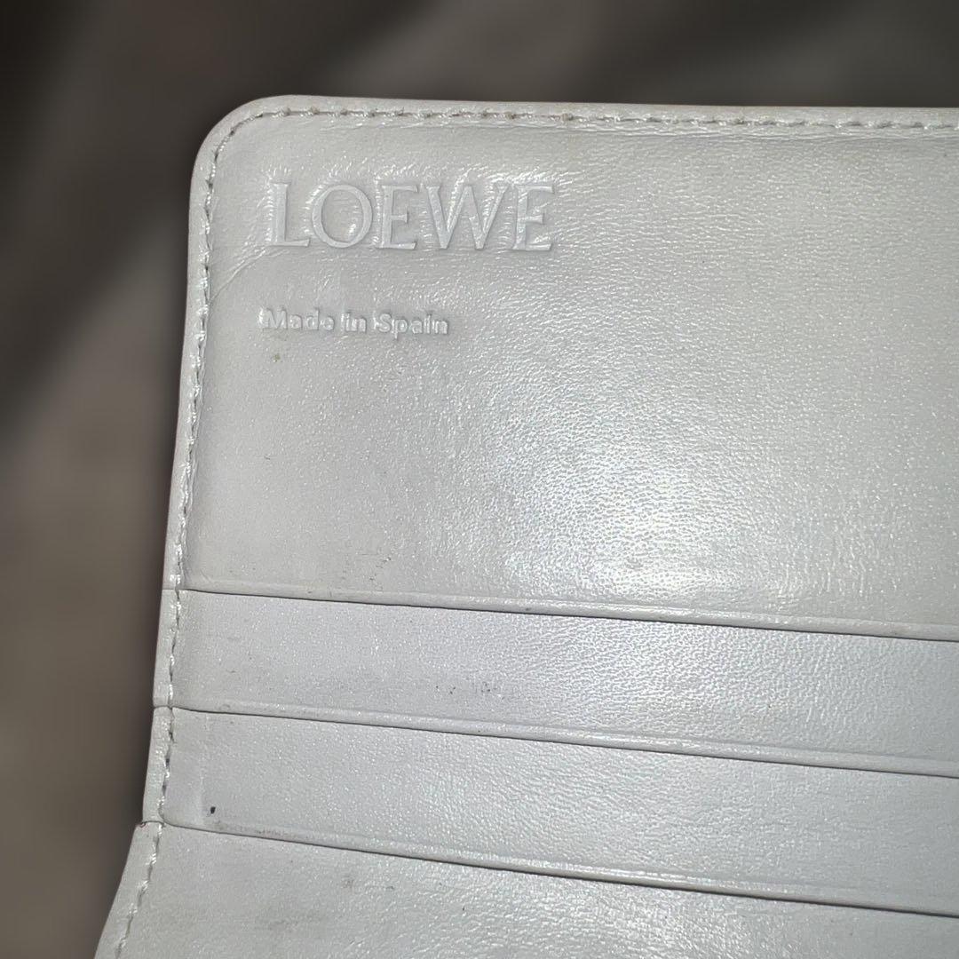 LOEWE ロエベ 長財布 二つ折り アナグラム ベージュ レザー