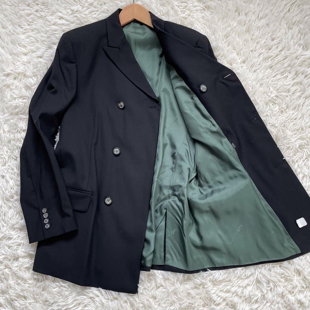 D&G DOLCE&GABBANA ブラックダブルブレストテーラドジャケット