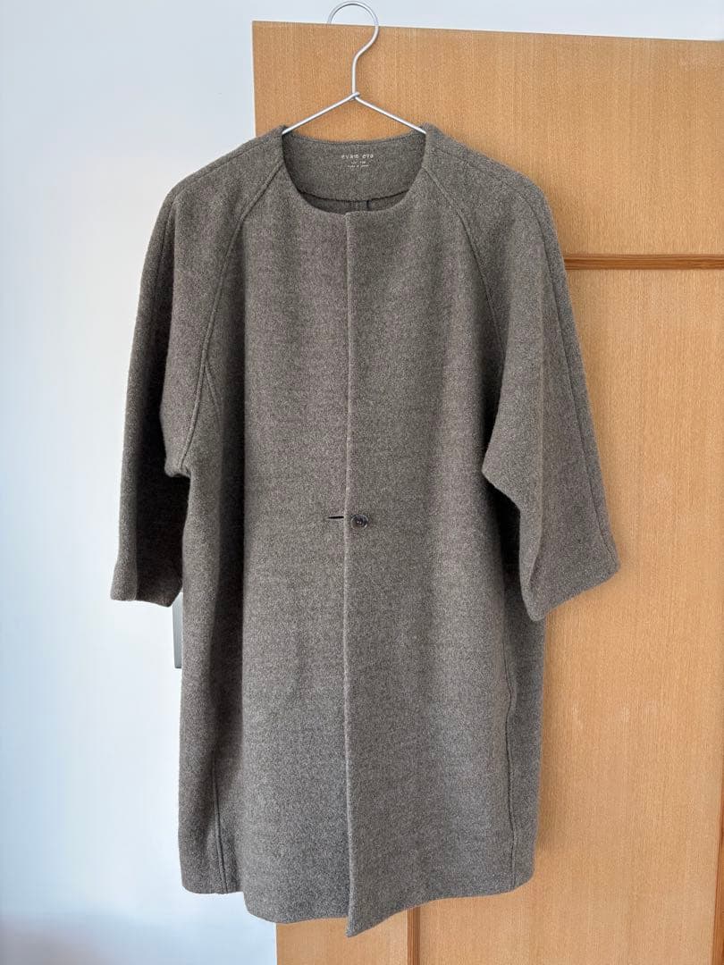 evam eva ノーカラーコート