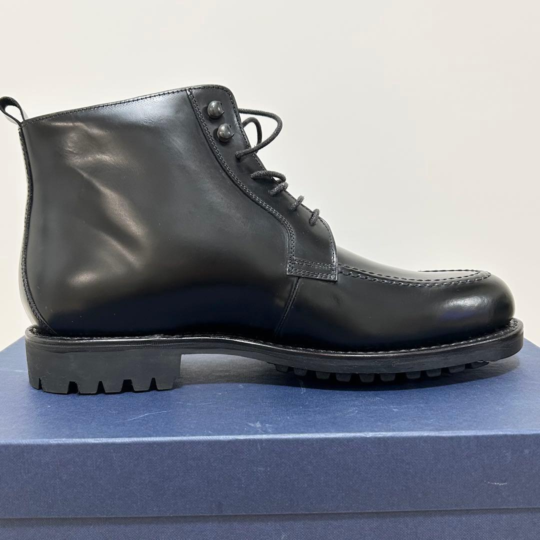 【新品未使用】ジャランスリワヤ25.5cmタンカーブーツ ブラック　本革 レザー