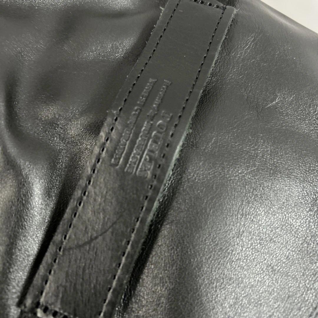 DOUBLES ボストンバッグ/レザー/BLK