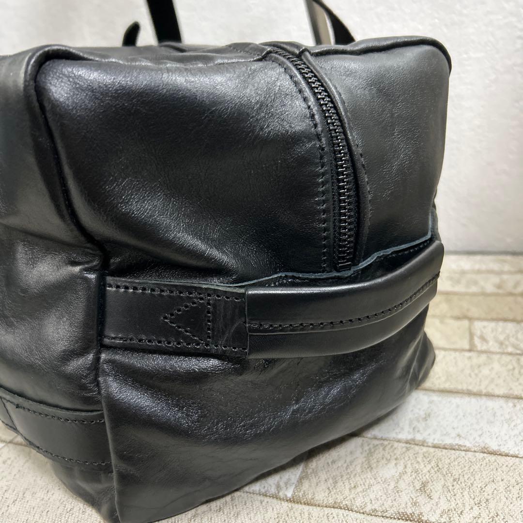 DOUBLES ボストンバッグ/レザー/BLK