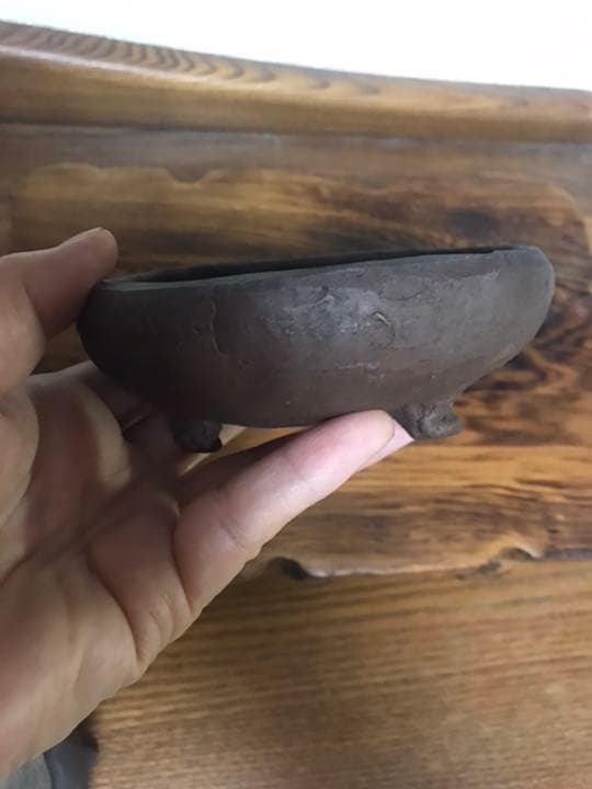 盆栽鉢　杉浦作手作り盆栽鉢3個セット小品盆栽草もの盆栽多肉植物植木鉢ガーデニング