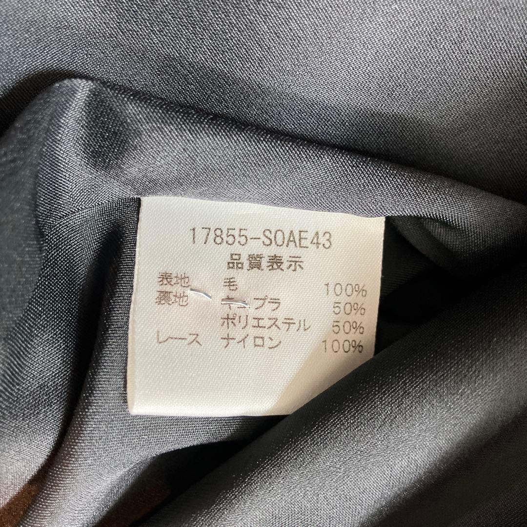 極美品 フォクシーブティック ワンピース Aラインフレアスカート 黒色 Lサイズ