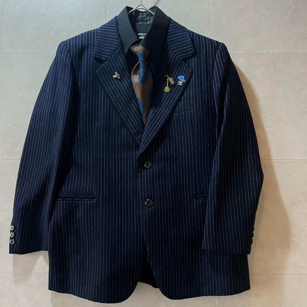 極美品✨超豪華５点セット✨DUNHILL英国製生地スーツ＋DIORネクタイ他　L