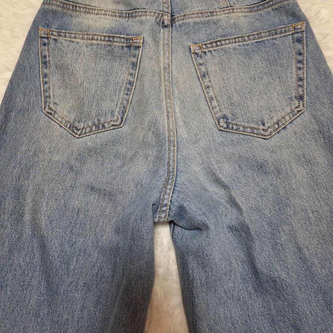 moussy CROSS WAIST WIDE STRAIGHTデニム