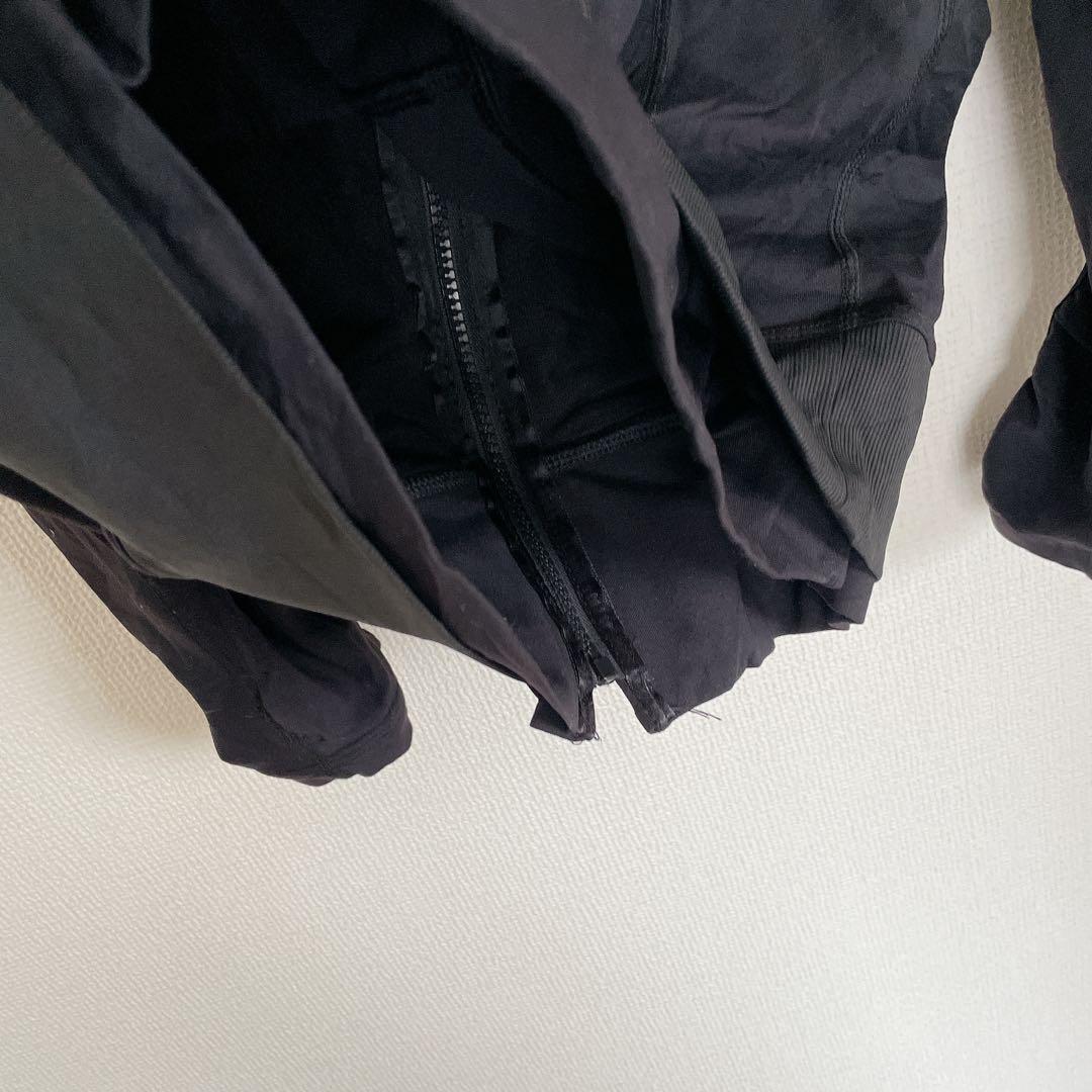 Lululemon 【8】ブラック フルジップ　ジャケット　黒　アウター