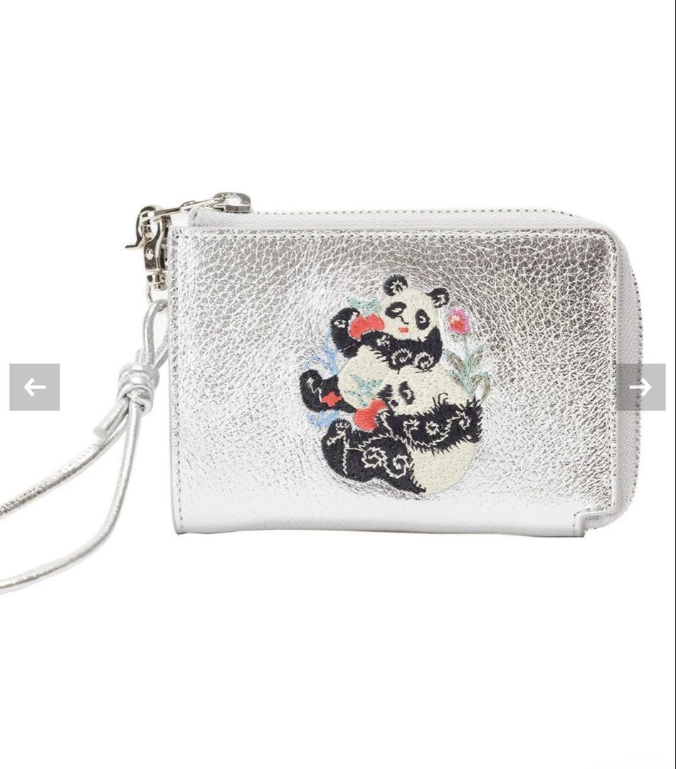 ★新品、専用箱付★ケイタマルヤマ×imuramm二つ折り財布 パンダアート刺繍