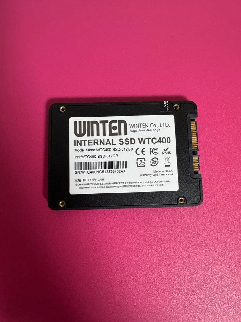 【使用1時間未満】WINTEN WTC400 512GB