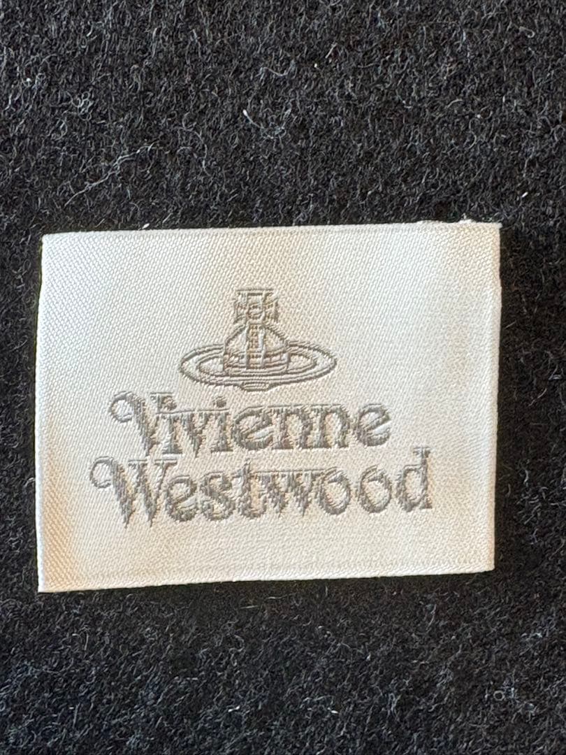 訳ありVivienne Westwoodリバーシブルウールマフラー黒✖️グレー