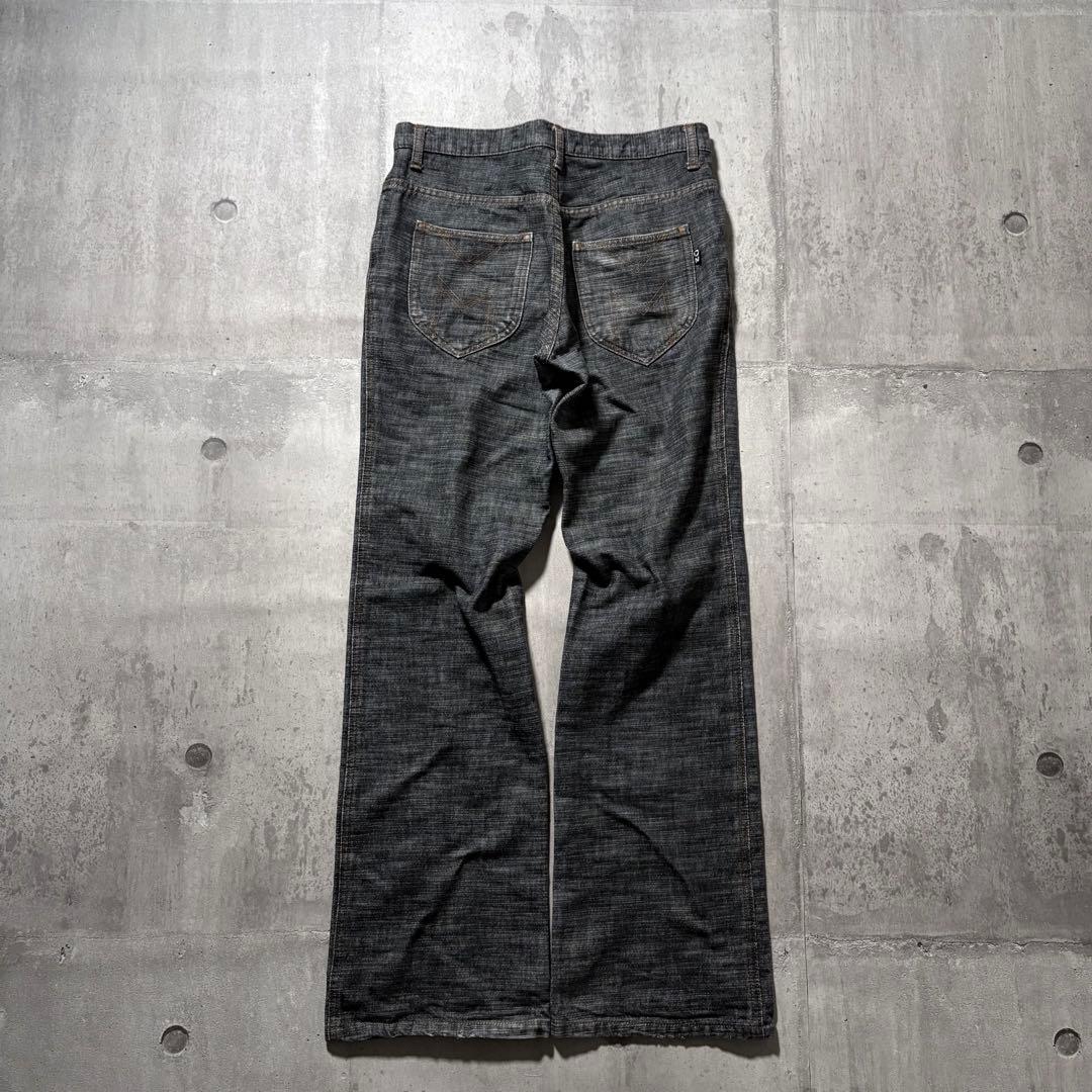 パンツ 00s flare black denim y2k japanese label
