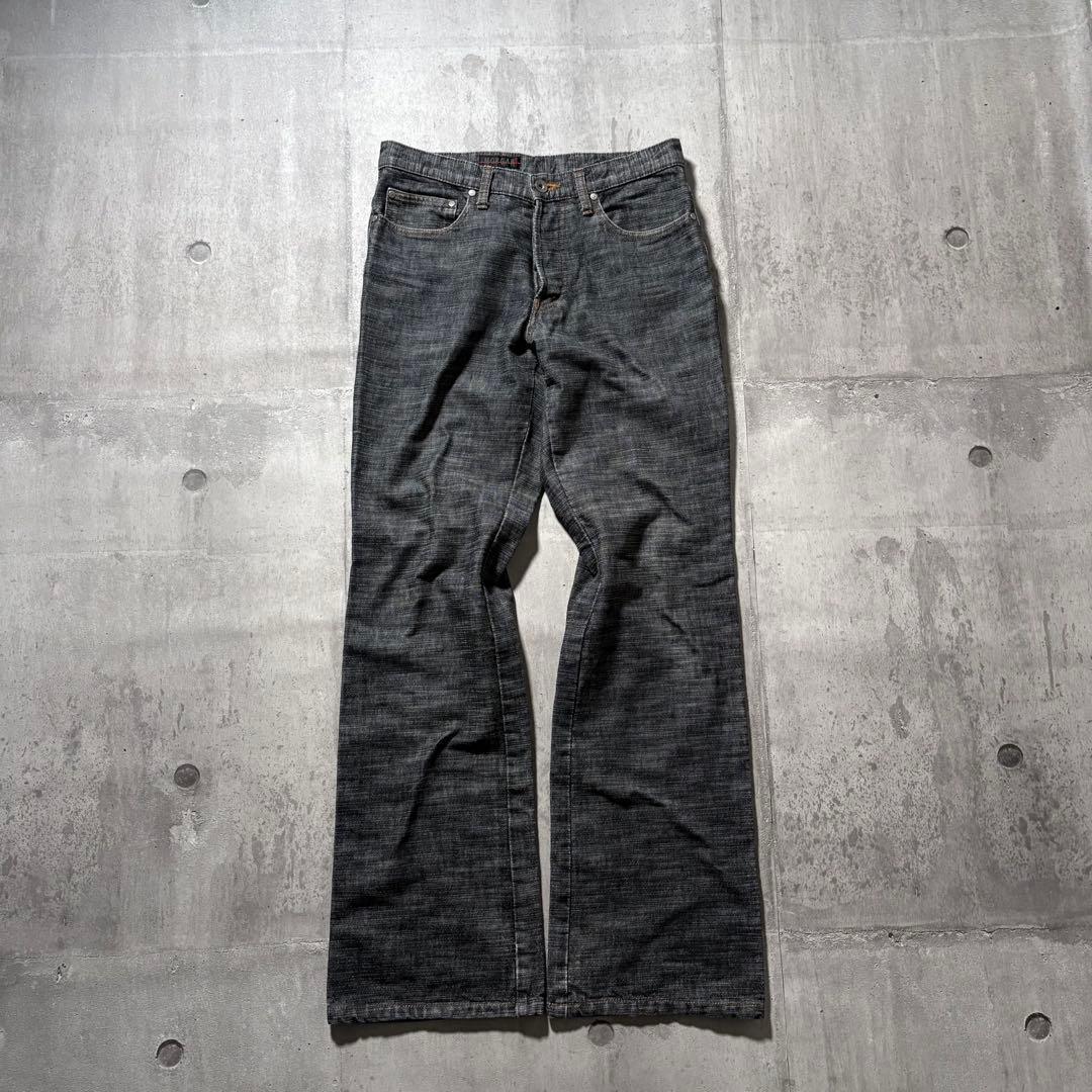 パンツ 00s flare black denim y2k japanese label