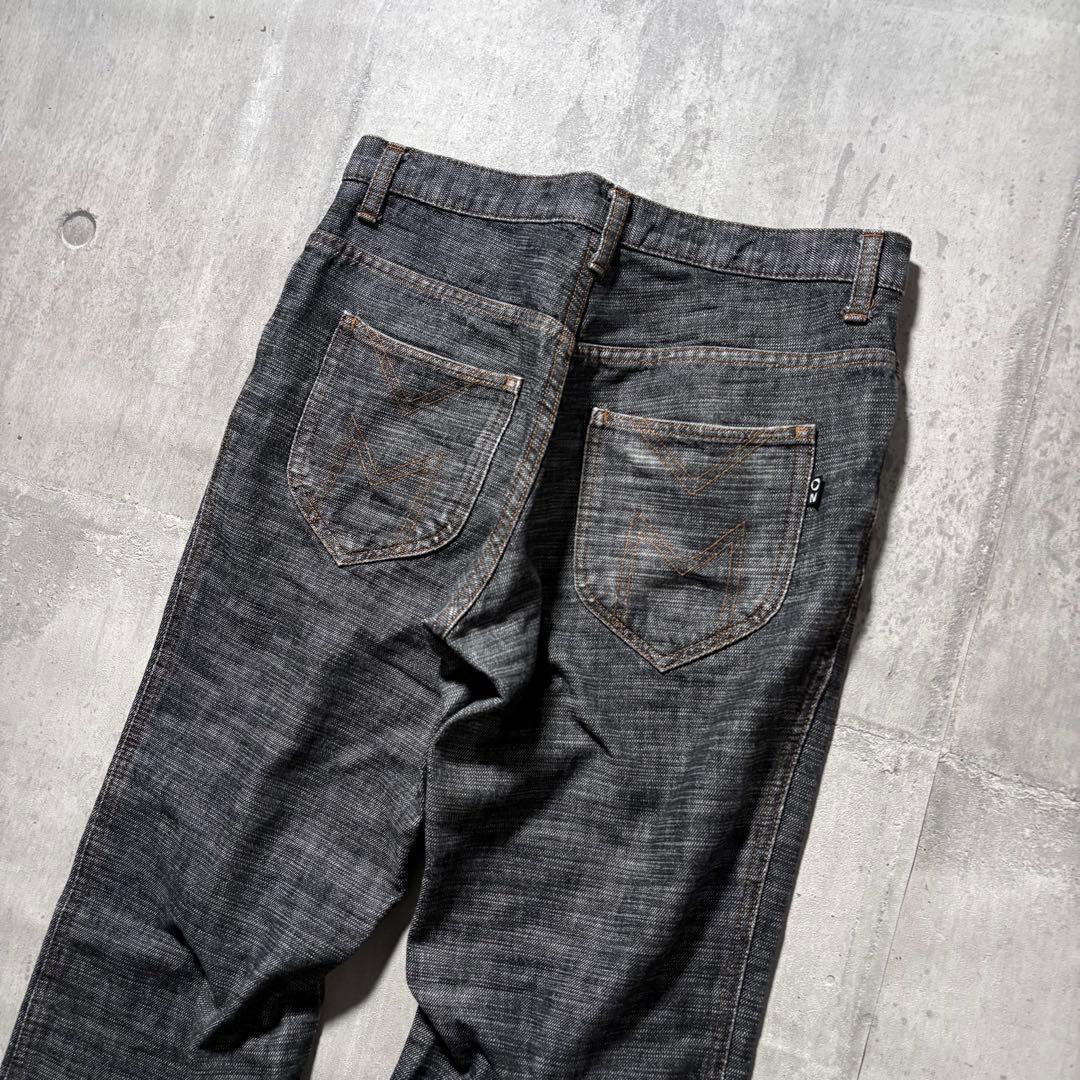 パンツ 00s flare black denim y2k japanese label