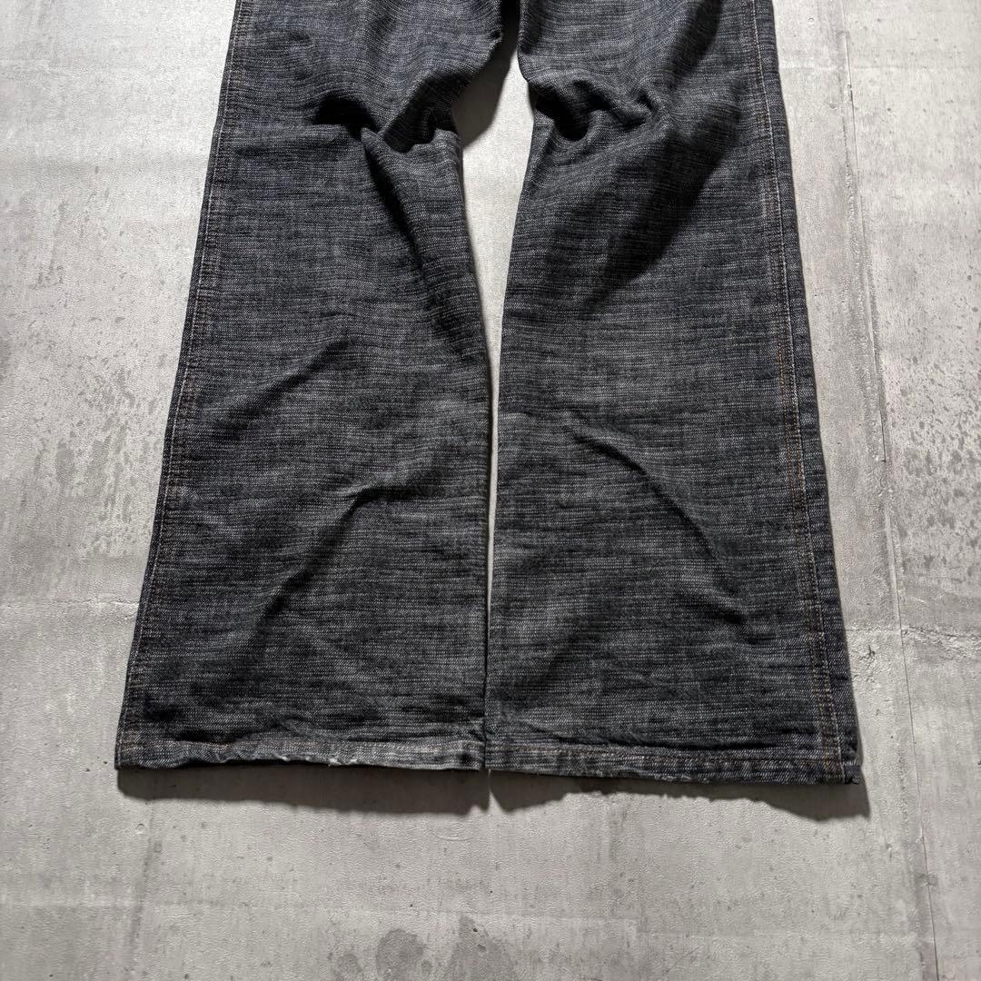 パンツ 00s flare black denim y2k japanese label