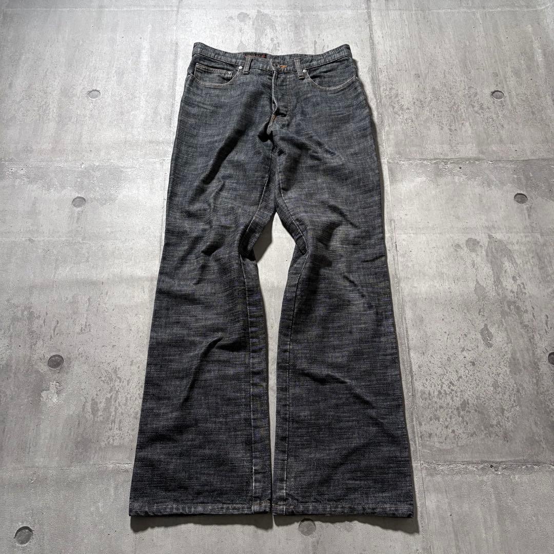 パンツ 00s flare black denim y2k japanese label