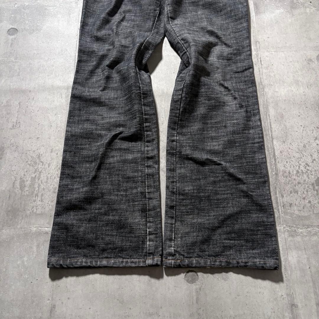 パンツ 00s flare black denim y2k japanese label