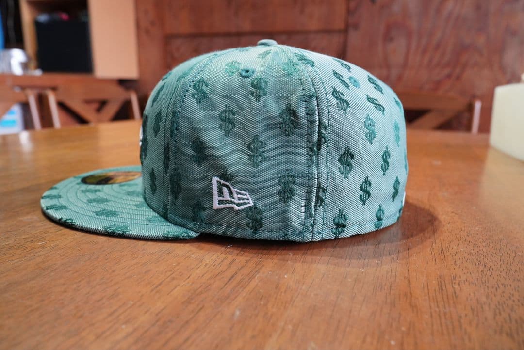 シュプリーム モノグラムボックスロゴ NEW ERA 57.7cm グリーン系