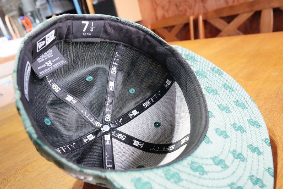 シュプリーム モノグラムボックスロゴ NEW ERA 57.7cm グリーン系