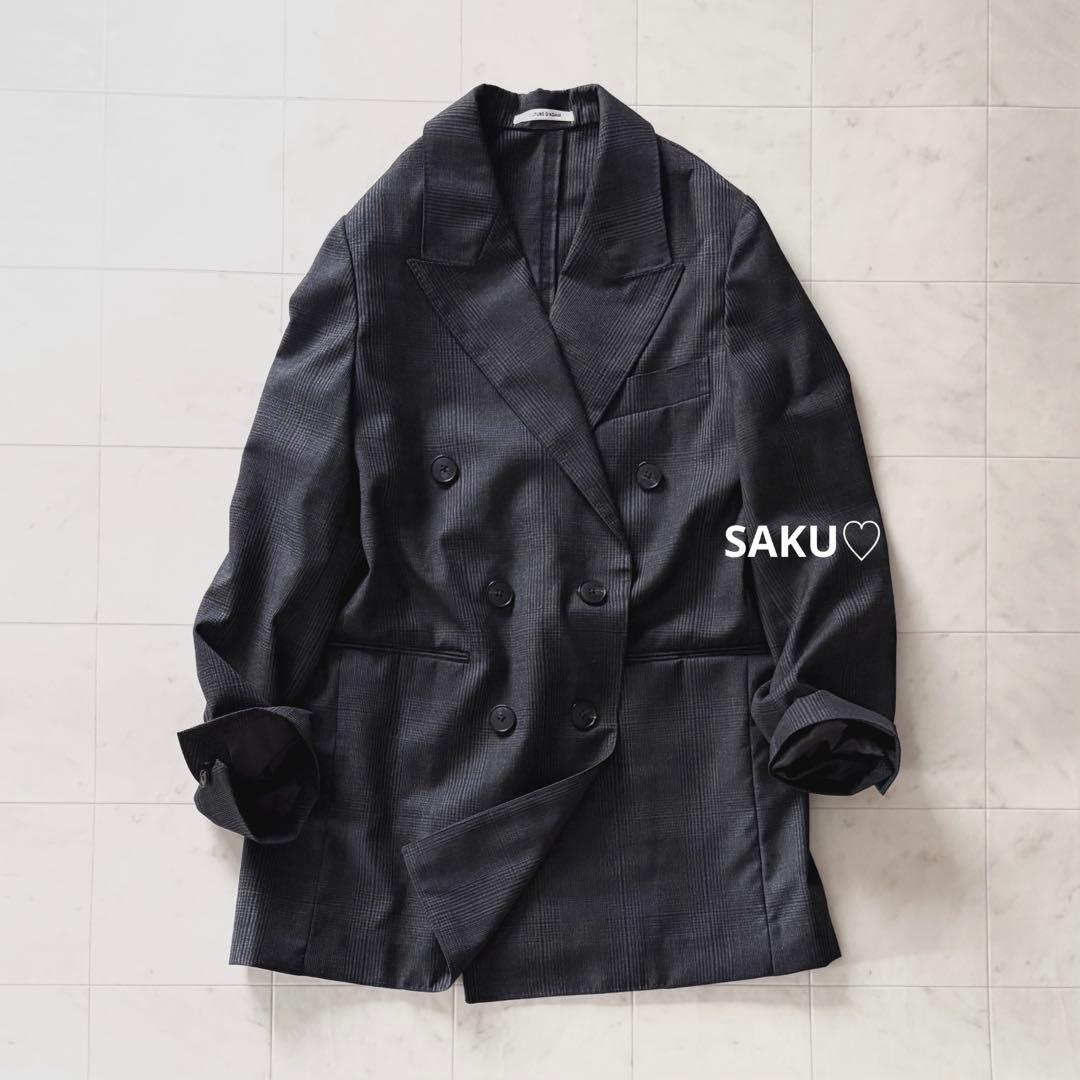 定価7万 COUTURE D'ADAM グレンチェックダブルジャケット 36