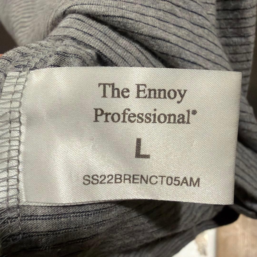ennoy ボーダーTシャツ グレー L