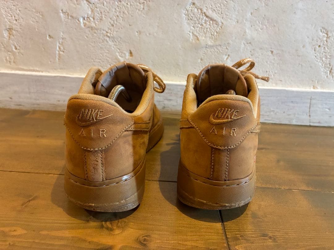 Supreme ×Air Force 1 Low \"Flax/Wheat\"