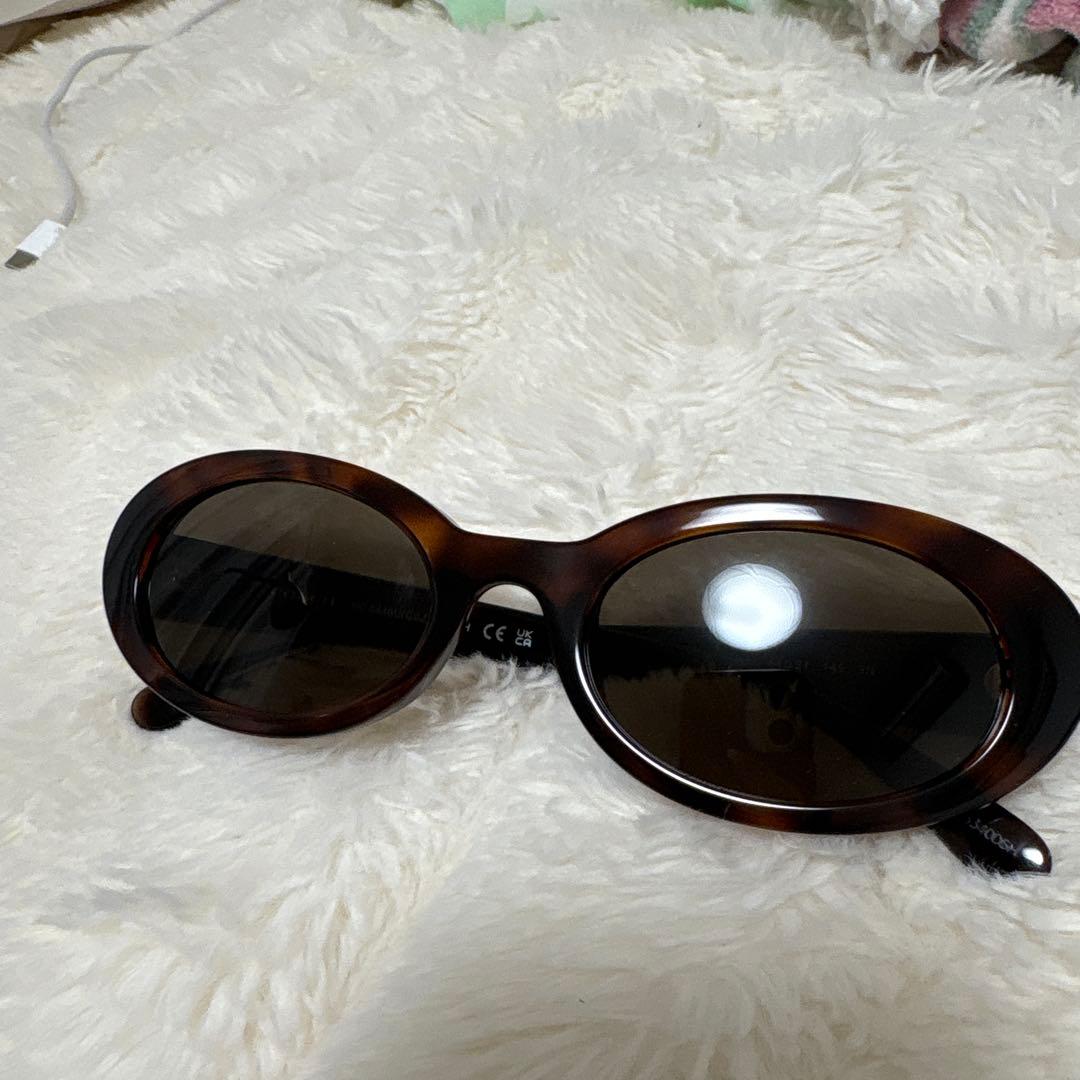COACH ブラウンオーバルサングラス ケース付き【T】