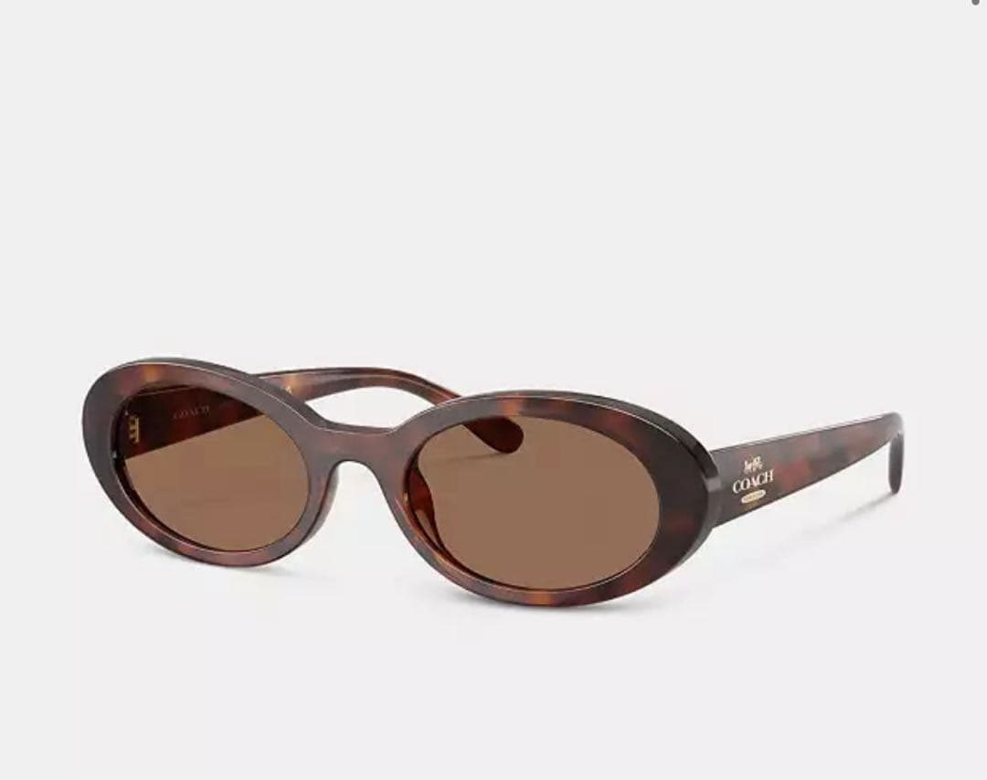 COACH ブラウンオーバルサングラス ケース付き【T】