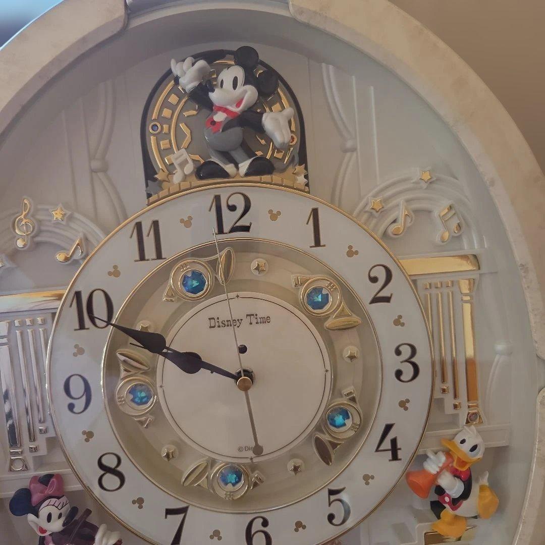 ジャンク品　Disney Time ミッキー・ドナルド 掛時計
