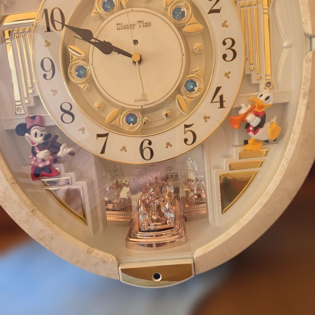 ジャンク品　Disney Time ミッキー・ドナルド 掛時計