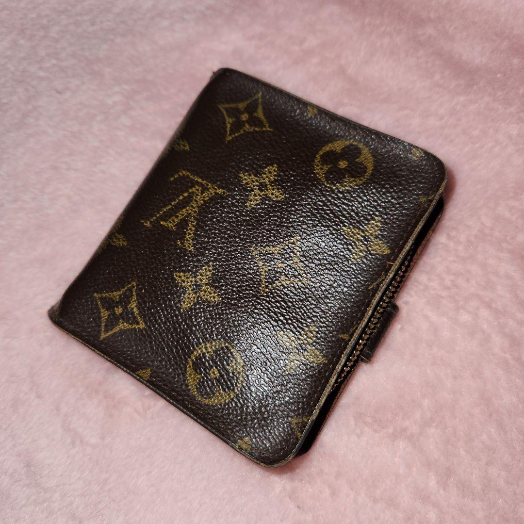 【正規品】VUITTON モノグラム コンパクトジップ 二つ折り 財布
